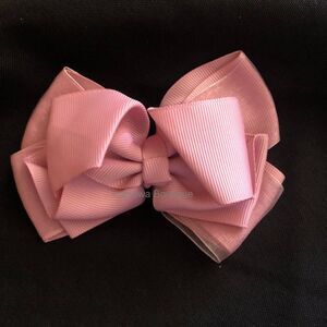 Mauve 4" Double Stacked Organza Boutique Bow    5B2465  Handmade NWT Boutique